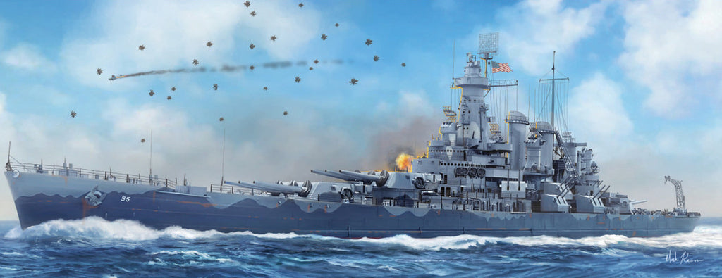 Atlantis Models 1/500 USS North Carolina BB55 WWII Battleship Battle of the Eastern Solomons (formerly Renwal) Kit