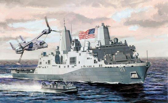 Cyber-Hobby Ships 1/700 USS New York LPD21 San Antonio Class Warship Kit