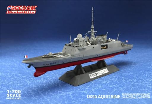 Freedom Model Ships 1/700 D650 Aquitaine Fremm Multi-Purpose Frigate Kit