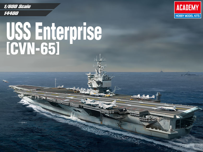 Academy 1/600 USS Enterprise CVN65 Aircraft Carrier (New Tool) Kit