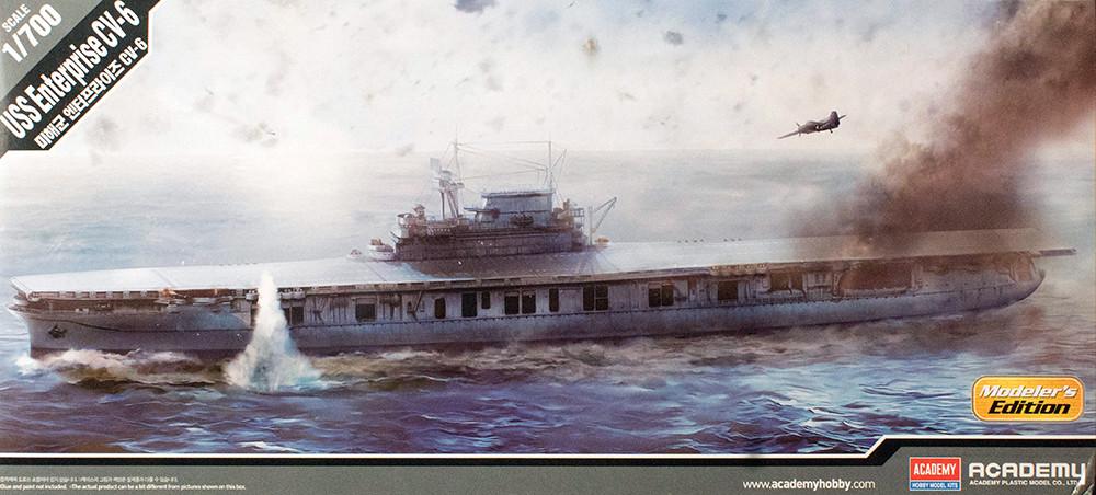 Academy Ships 1/700 USS Enterprise CV6 Aircraft Carrier Kit (New Tool)