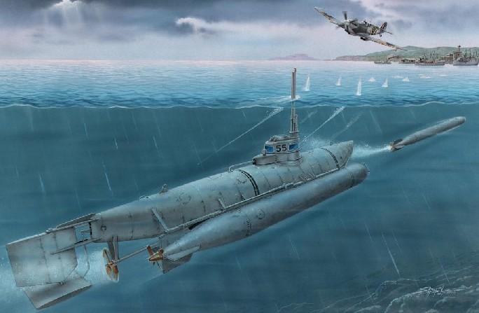 Special Hobby Ships 1/72 Special Navy Biber German Midget Submarine Kit