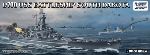 Vee Hobby 1/700 USS South Dakota BB57 Battleship 1944 Kit