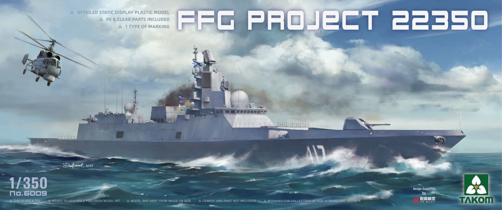 Takom 1/350 Russian FFG Project 22350 Admiral Gorshkov Class Frigate Kit