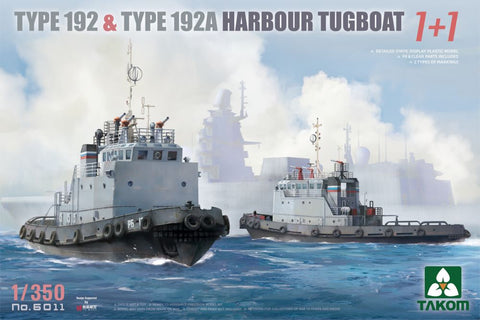 Takom Ships 1/350 Type 192 & Type 192/A Harbor Tugboats (New Tool) Kit