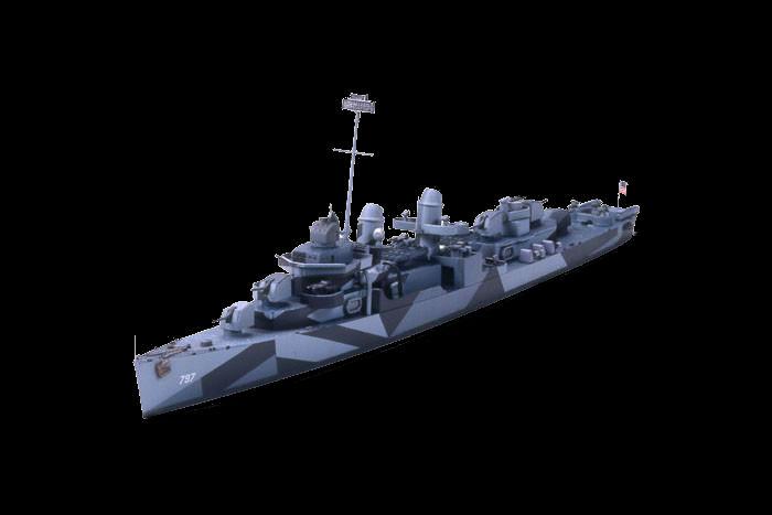 Tamiya Model Ships 1/700 USS Cushing DD797 Fletcher Class Destroyer Waterline Kit