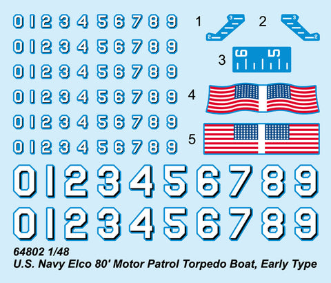 WBD48043 1:48 Warbird Decals - PT Boat Detail #2 - Kill Markings + Art for  Specific Boats (MRT kit)