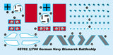 I Love Kit Ships 1/700 German Bismarck Battleship 1941 Top Grade Kit