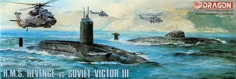 Dragon 1/700 HMS Revenge vs Victor III Submarines Kit