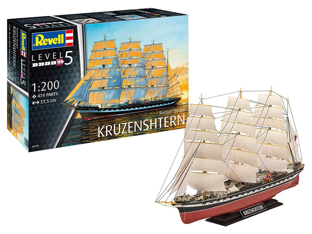 Revell Germany Ship 1/200 Russian Barque Kruzenshtern Kit