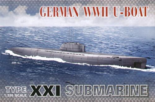 AFV Club Ships 1/350 WWII German U-Boat Type XXI Submarine Kit