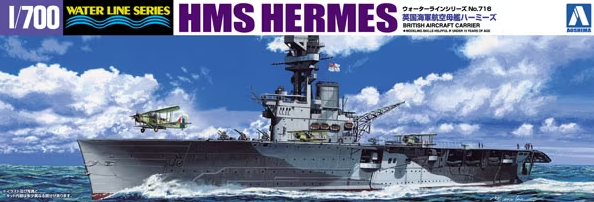 Aoshima 1/700 HMS Hermes Aircraft Carrier Battle of Ceylon Sea Kit