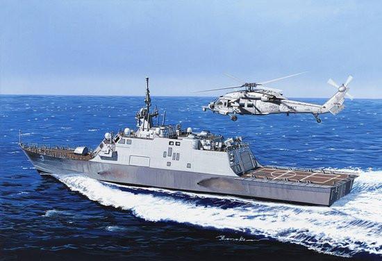 Cyber-Hobby Ships 1/700 USS Fort Worth LCS3 Littoral Combat Ship Smart Kit