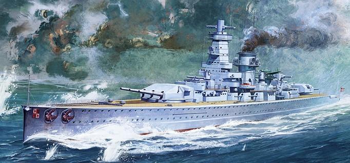 Academy Ships 1/350 Admiral Graf Spee German Pocket Battleship Kit