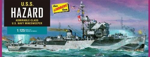 Lindberg 1/125 USS Hazard Admirable-Class Navy Mine Sweeper Kit