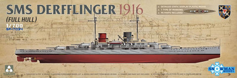 Takom Ships 1/700 SMS Derfflinger 1916 German Battlecruiser (New Tool) Kit Media 1 of 1