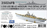 Pontos Model 1/350 USS Alabama BB60 Blue Tone Wood Deck for TSM