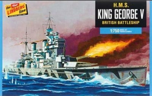 Lindberg 1/750 HMS King George V Battleship Kit