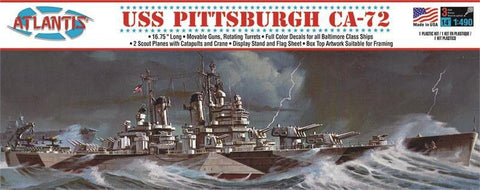 Atlantis Model Ships 1/490 USS Pittsburgh CA72 Heavy Cruiser (formerly Revell) Kit