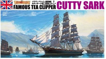 Aoshima Ship Models 1/350 Cutty Sark 3-Masted Clipper Ship Kit