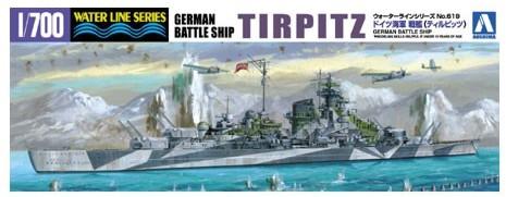 Aoshima 1/700 German Battleship Tirpitz Waterline Kit