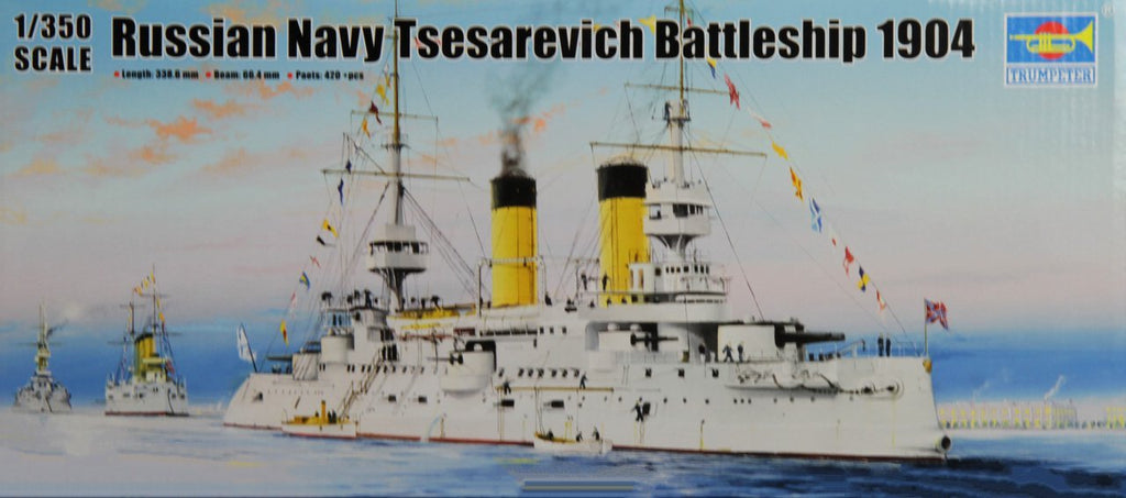 Trumpeter 1/350 Tsesarevich Russian Navy Battleship 1904 Kit