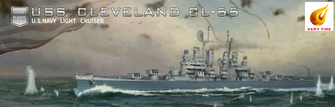 Very Fire 1/350 USS Cleveland CL55 Light Cruiser (New Tool) Kit