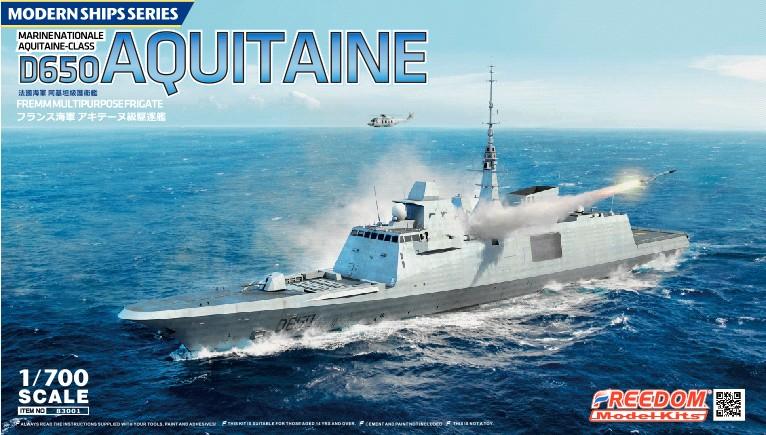 Freedom Model Ships 1/700 D650 Aquitaine Fremm Multi-Purpose Frigate Kit