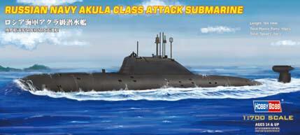 Hobby Boss Model Ships 1/700 AKULA Class Russian Sub Kit