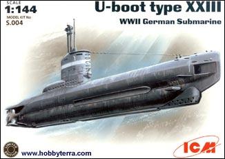 ICM Model Ships 1/144 WWII German U-Boat Type XXIII Submarine Kit