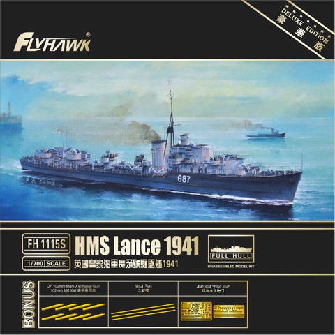 Flyhawk Model 1/700 HMS Lance 1941 (Deluxe Edition)