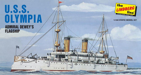 Lindberg 1/240 USS Olympia Admiral Dewey's Flagship Kit