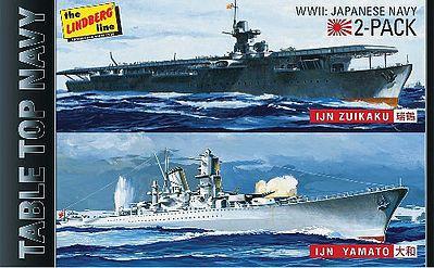Lindberg 1/1200 Tabletop Navy: IJN Yamato Battleship & Zuikaku Aircraft Carrier (2 Kits)