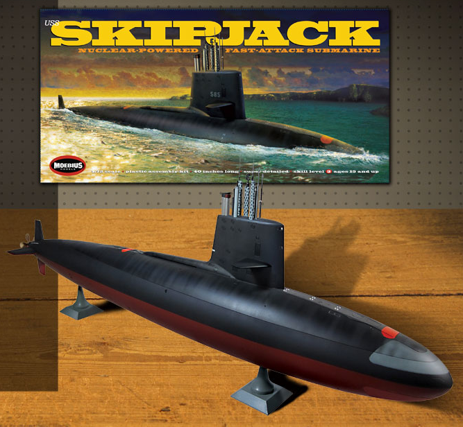Moebius 	1/72 USS Skipjack Nuclear-Powered Fast-Attack Submarine Kit