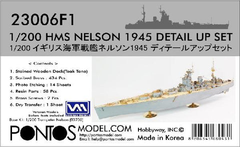 Pontos Model 1/200 HMS Nelson Detail Set for TSM