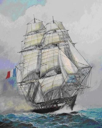 Zvezda Ships 1/200 French Napoleonic Era Acheron Frigate Kit