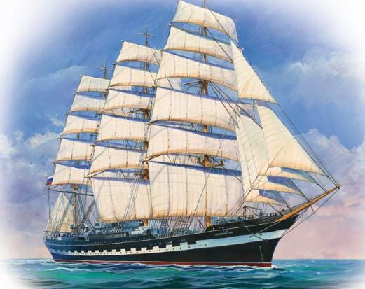 Zvezda Ships 1/200 Russian Krusenshtern 4-Masted Sailing