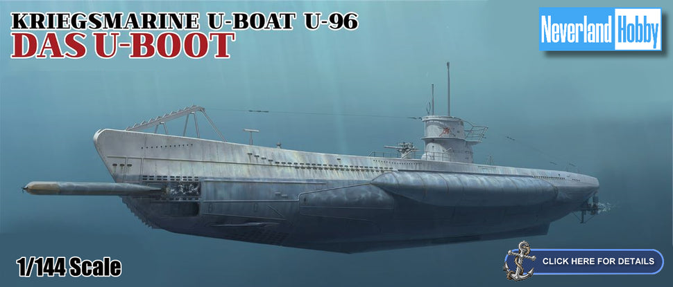 Neverland Hobby 1/144 Kriegsmarine U-Boat U96 Submarine (Multi Color Kit) (New Tool)